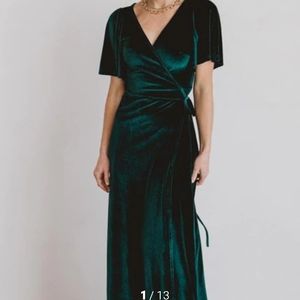 Baltic Born Meghan Velvet Wrap Maxi Dress